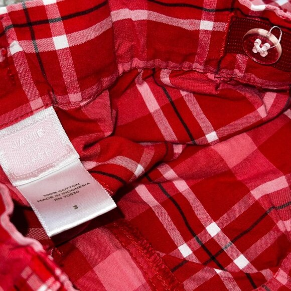 Janie and Jack Camellia Summer Red Plaid Girls Shorts Size 3 - Picture 4 of 4